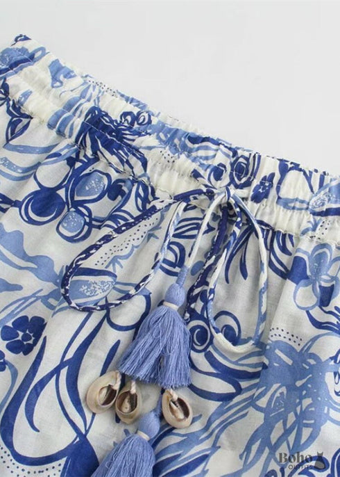 Faldas bohemias en azul Danica para mujer